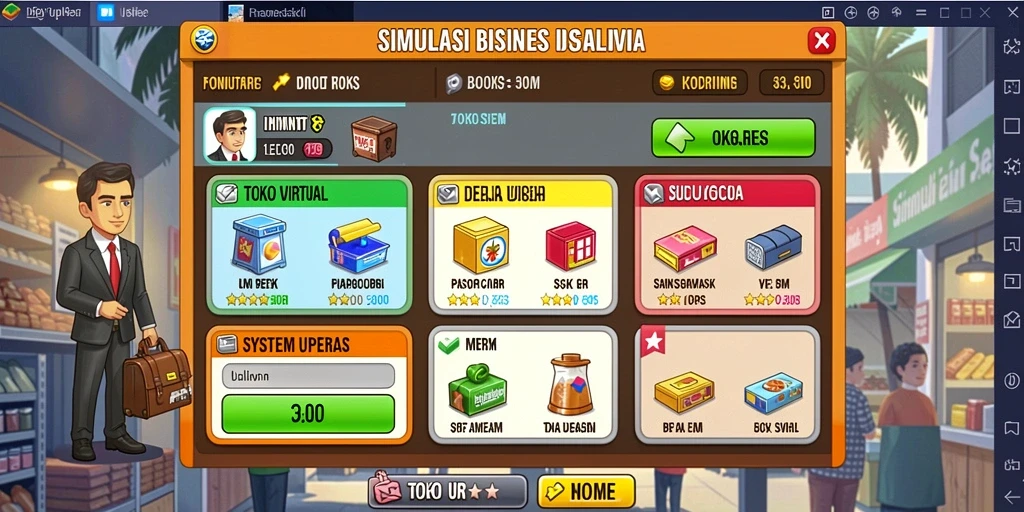 Tampilan utama dengan grafik yang memukau.