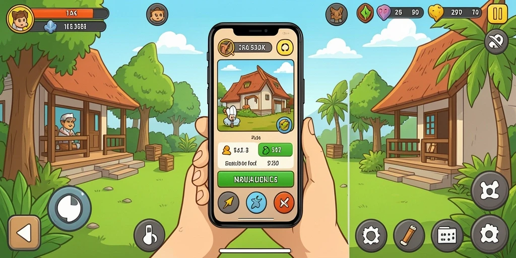 Tampilan menu utama yang menarik dan user-friendly.