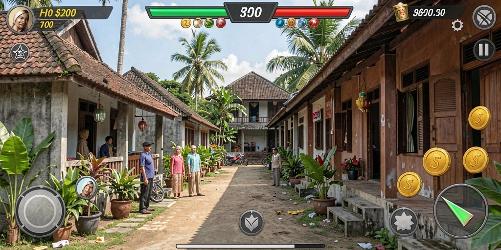 Tangkapan layar yang menunjukkan aksi mendebarkan in-game.